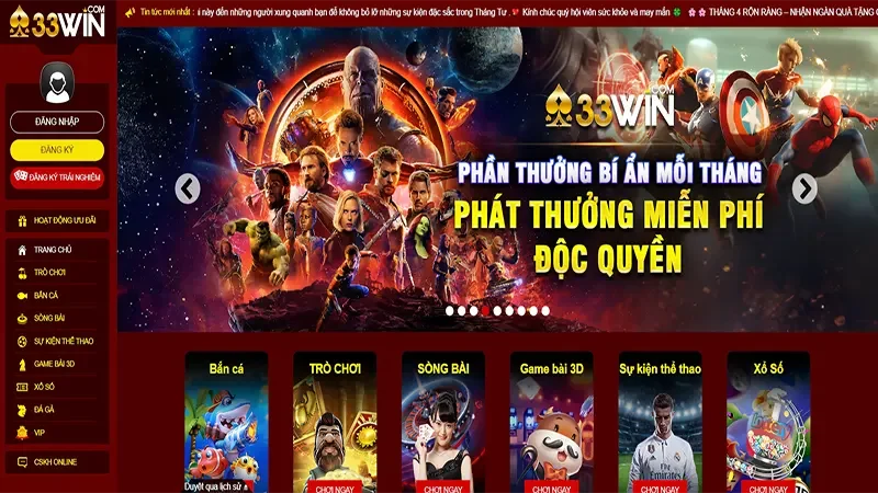 Các thông tin chính về nhà cái 33Win