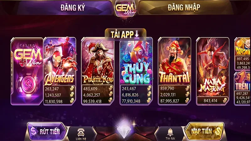 Gemwin top các cổng game được người chơi yêu thích