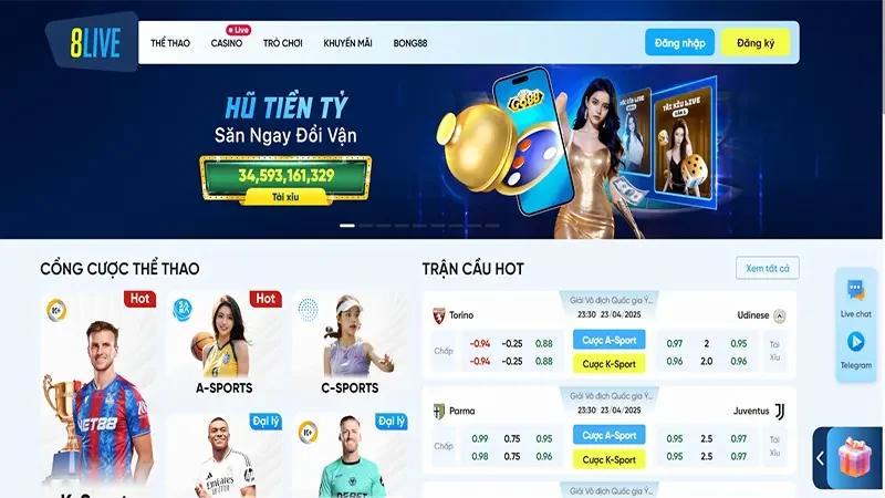 Giới thiệu sơ bộ về nhà cái 8Live