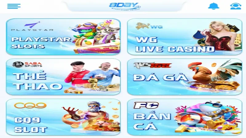 Kho game cá cược xanh chín đa dạng tại 8day