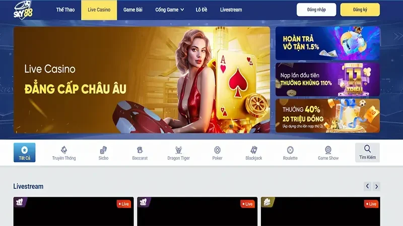 Sky88 thu hút khách hàng bằng điều gì?